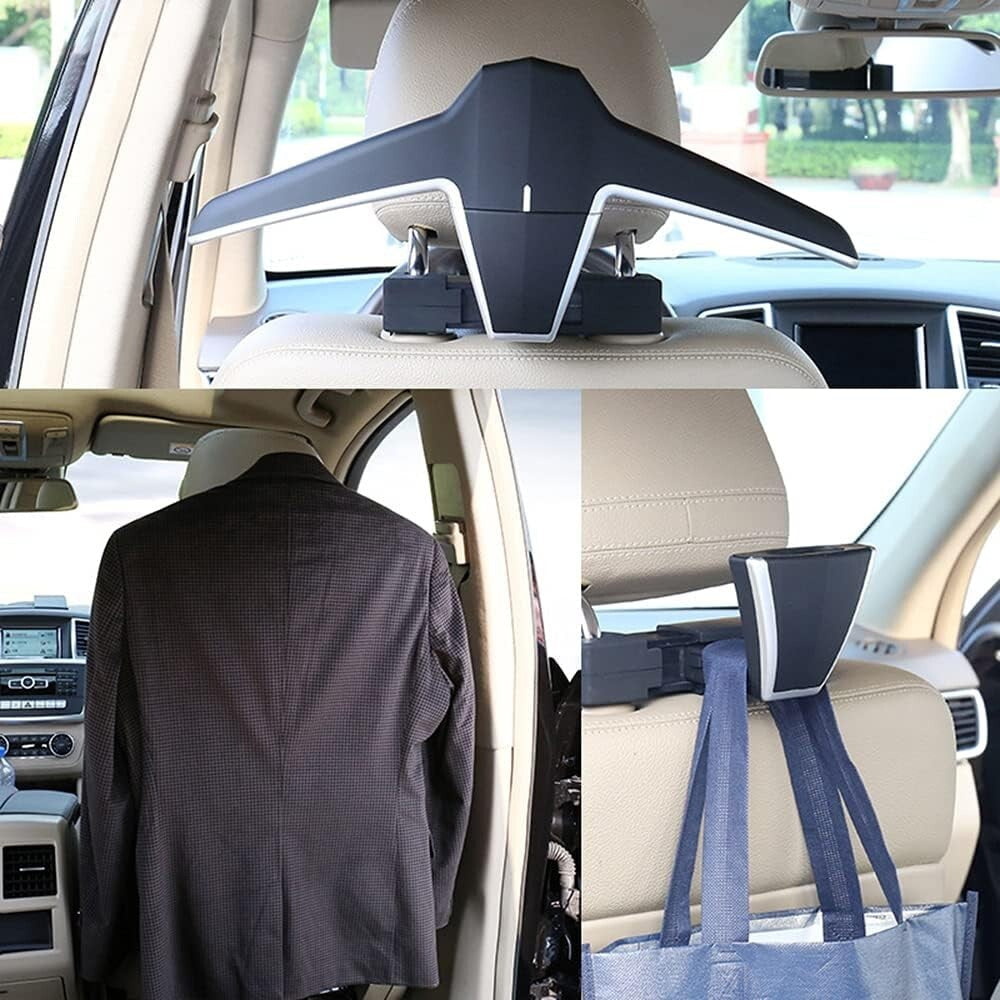 Effortless Coat & Suit Rack - Portable Car Headrest Hanger for Organized Travel