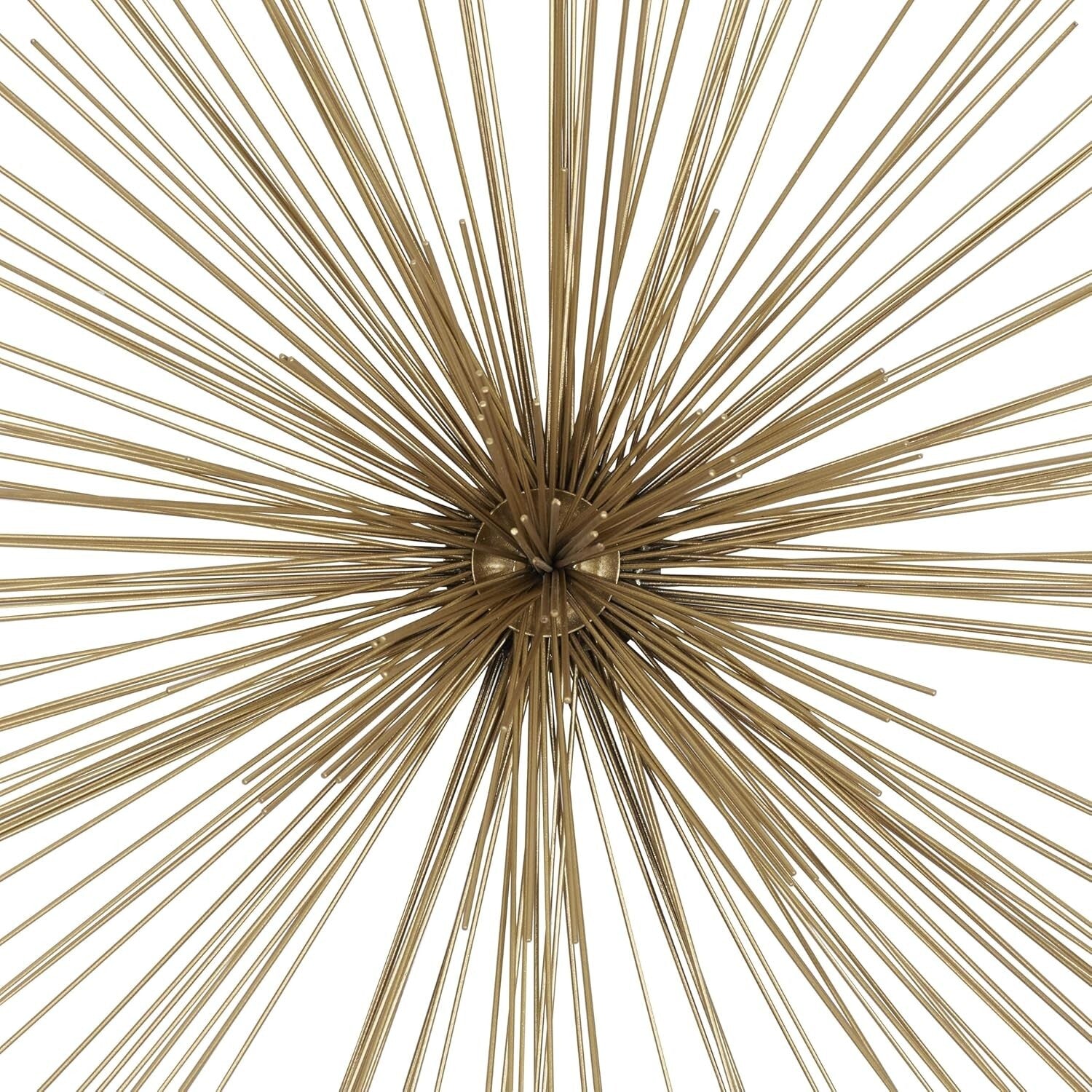 Elegant 32" Gold Satin Finish Metal Starburst Wall Sculpture for Modern Homes