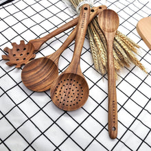 Load image into Gallery viewer, Elegant 11-Piece Teak Wooden Kitchen Utensils Set - High Heat Resistant Tools