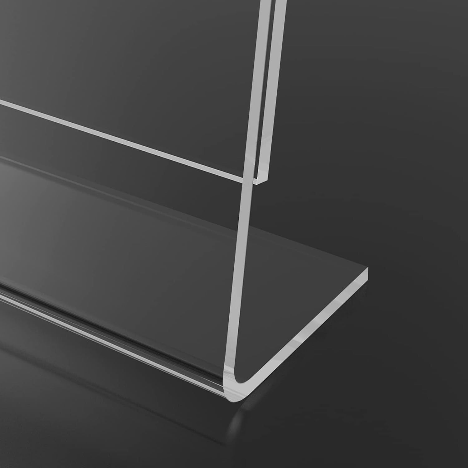 30 Pcs Slant Back Acrylic Sign Holder 8.5x11 - Durable Tabletop Display Stand