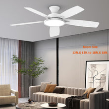 Load image into Gallery viewer, Versatile 52-Inch Ceiling Fan with Remote &amp; Reversible Blades for Year-Round Use
