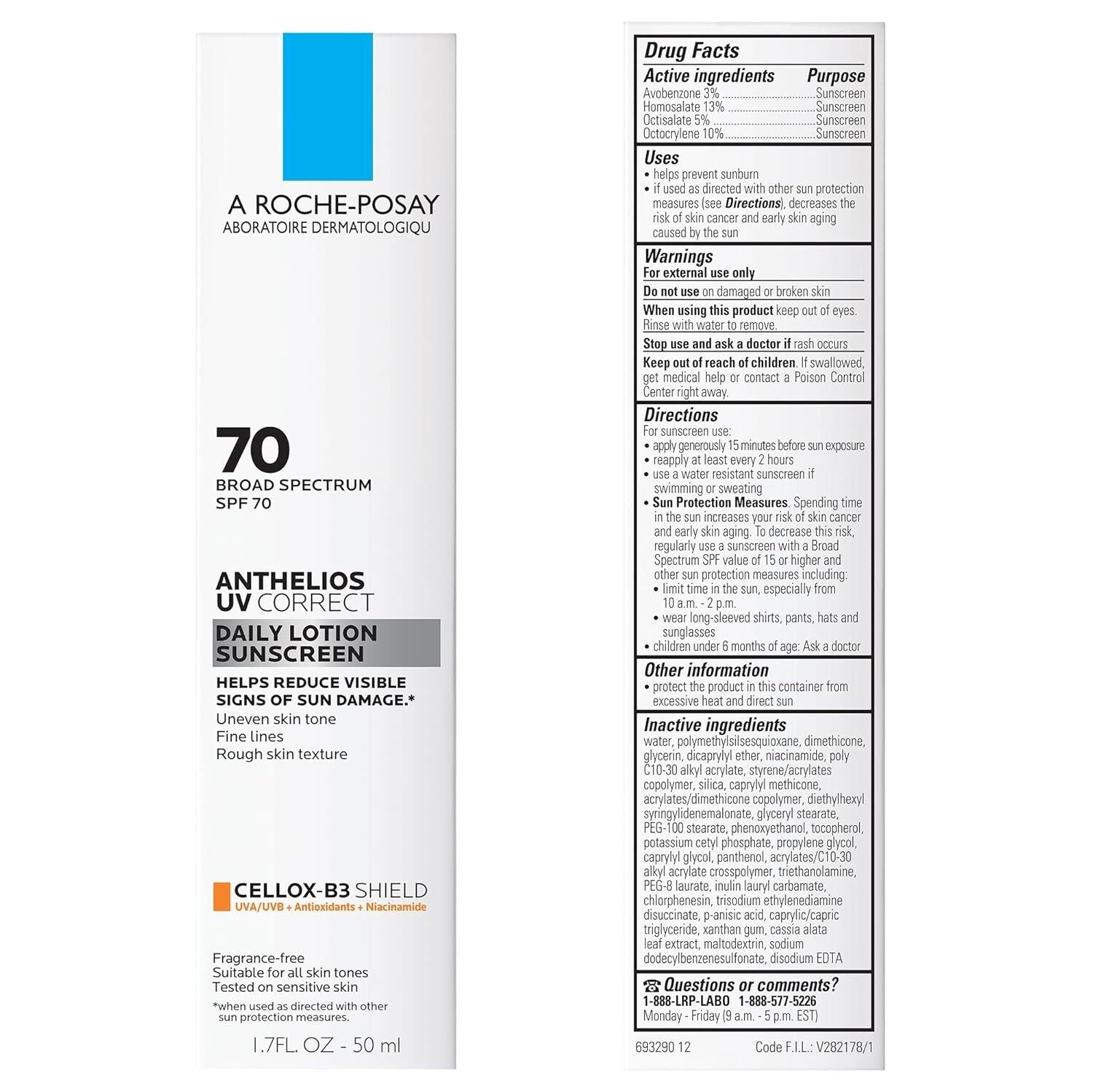Daily Anti-Aging Sunscreen Moisturizer SPF 70 With Niacinamide - Oxybenzone-Free