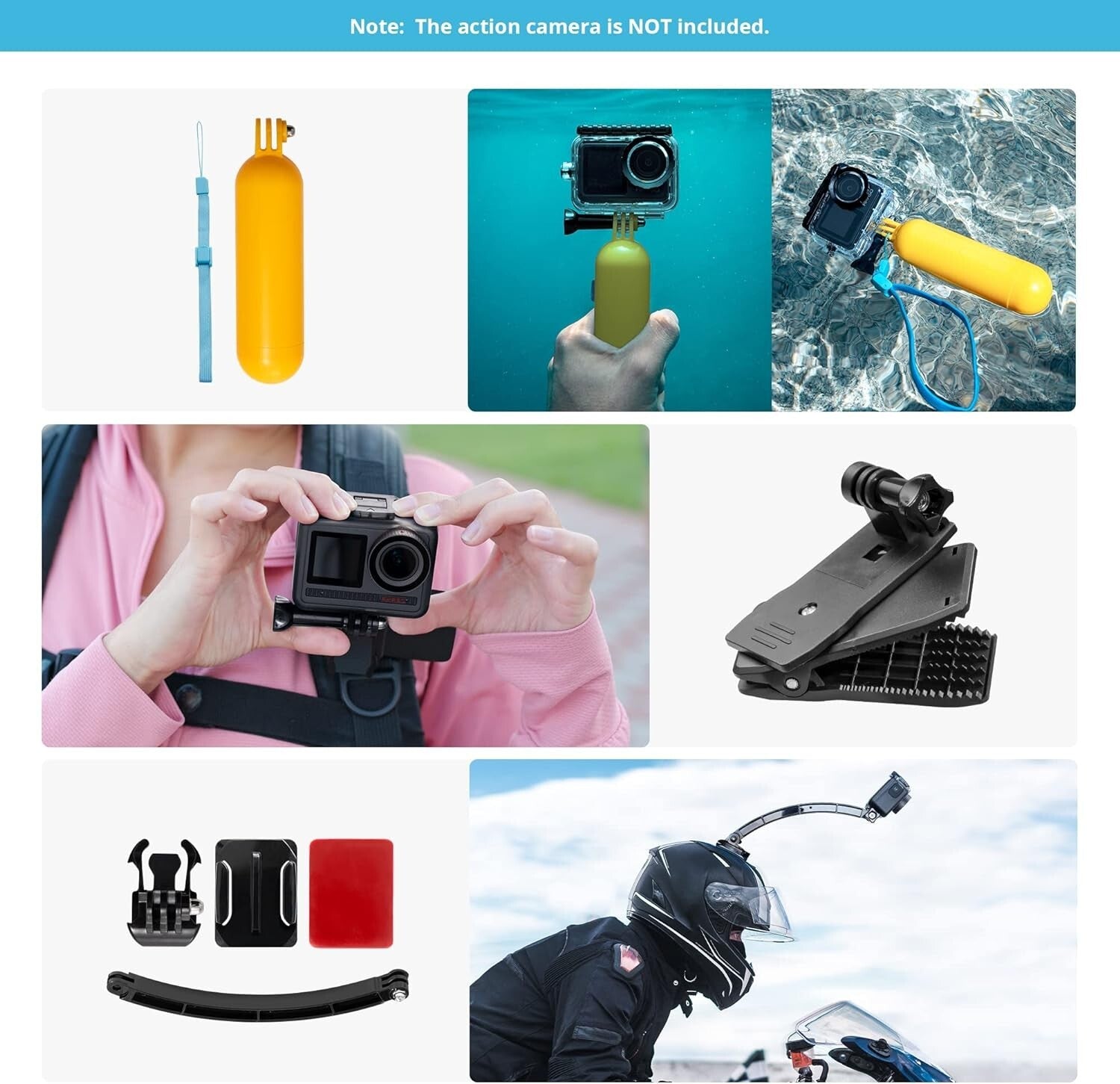 60 in 1 Action Camera Accessories Kit for GoPro Hero & More - All-in-One Solu...