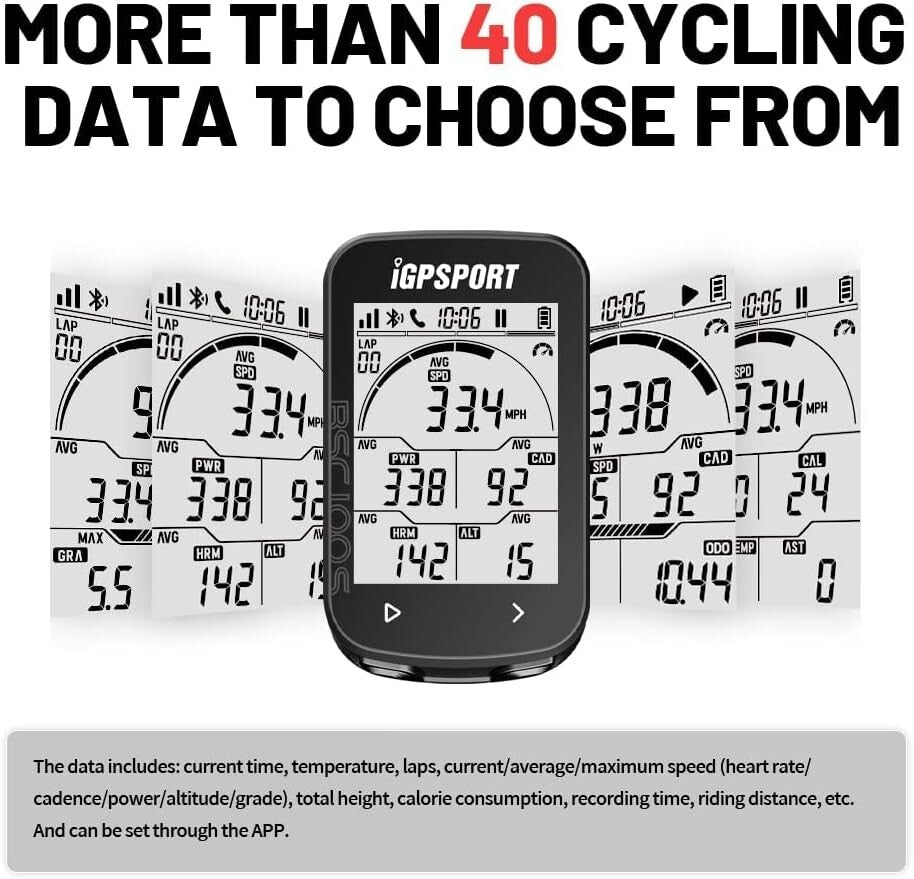2.6 Inch Wireless GPS Cycling Computer with Auto Functions & Long Battery Life