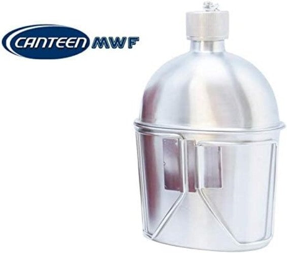 Heavy Duty Stainless Steel Canteen and Cup Set - Perfect for Hiking Adventures