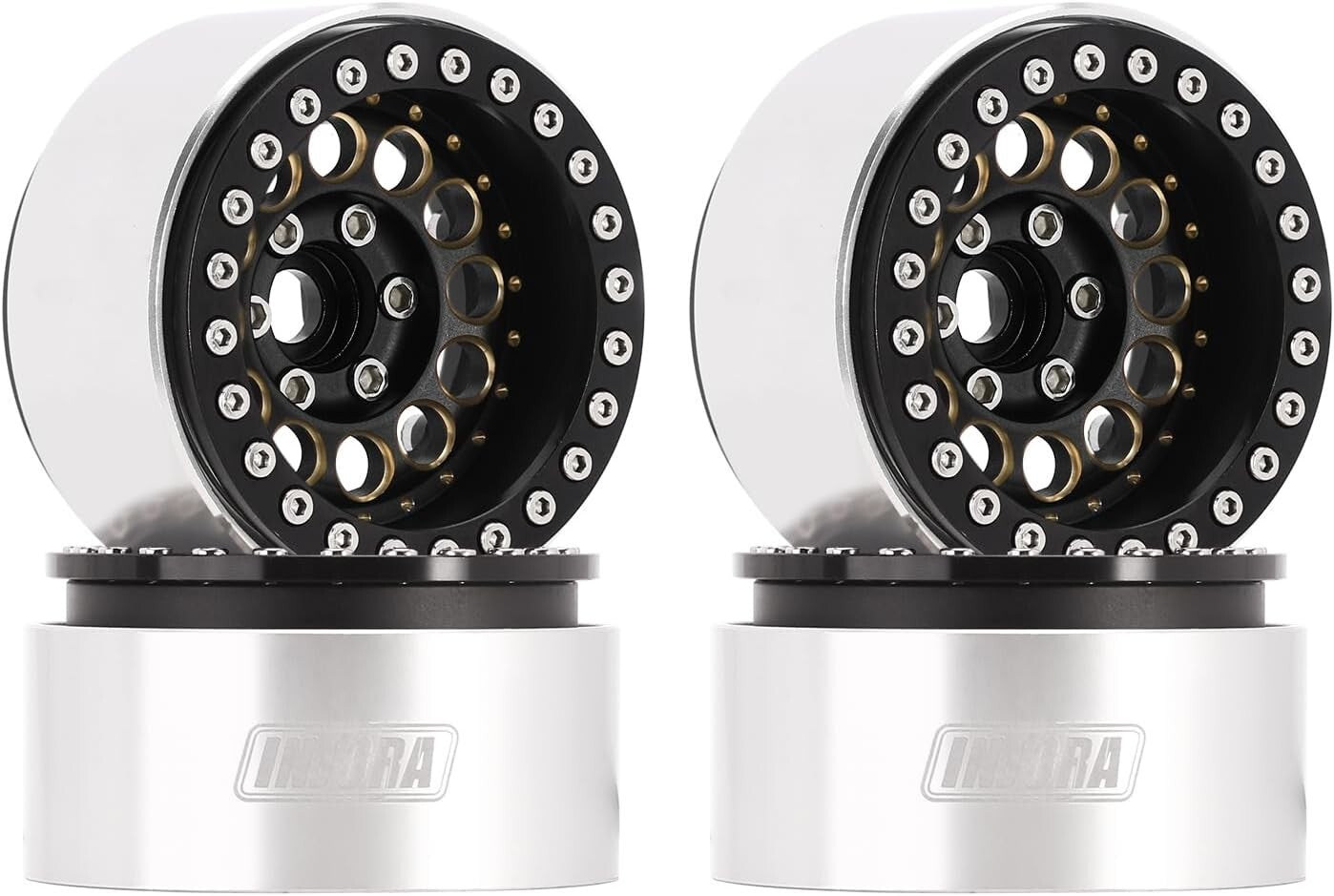 153g Heavy Brass & Aluminum Wheels – Enhance Climbing Performance for RC Cars