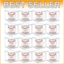 Load image into Gallery viewer, 16-Pack UV Protected Acrylic Baseball Display Cases - Ideal for Memorabilia