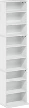 Load image into Gallery viewer, Durable Freestanding 9-Shelf Media Rack with Wall Mount Kit - Easy Assembly