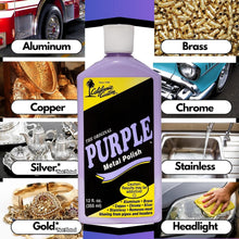 Load image into Gallery viewer, Professional Quality Purple Metal Polish - Safe for Cars, Boats &amp; More, 15 oz