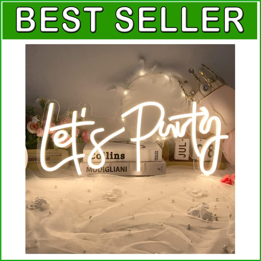 Dimmable LED Let's Neon Sign 23"X10" - Perfect for Events & Celebrations