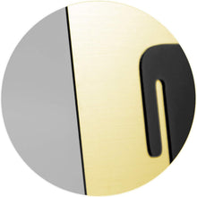 Load image into Gallery viewer, Durable Gold Acrylic Restroom Signs Set - 6" x 9" with Braille Accessibility