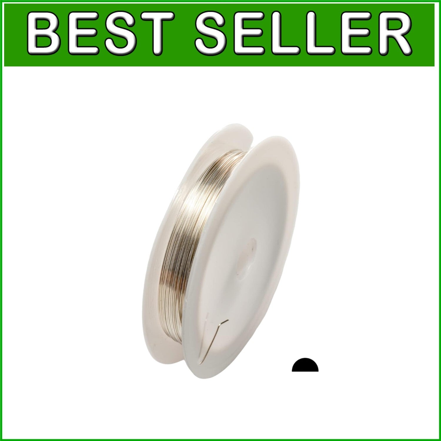 20 Gauge Sterling Silver Half Round Wire - Polished Finish for Elegant Designs