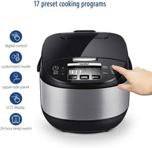 Load image into Gallery viewer, Programmable Japanese Rice Cooker - 10 Cups Uncooked, Keep Warm &amp; Delay Timer