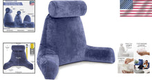 Load image into Gallery viewer, Versatile XXL Dark Blue Reading Pillow with Neck Support - Perfect for Lounging