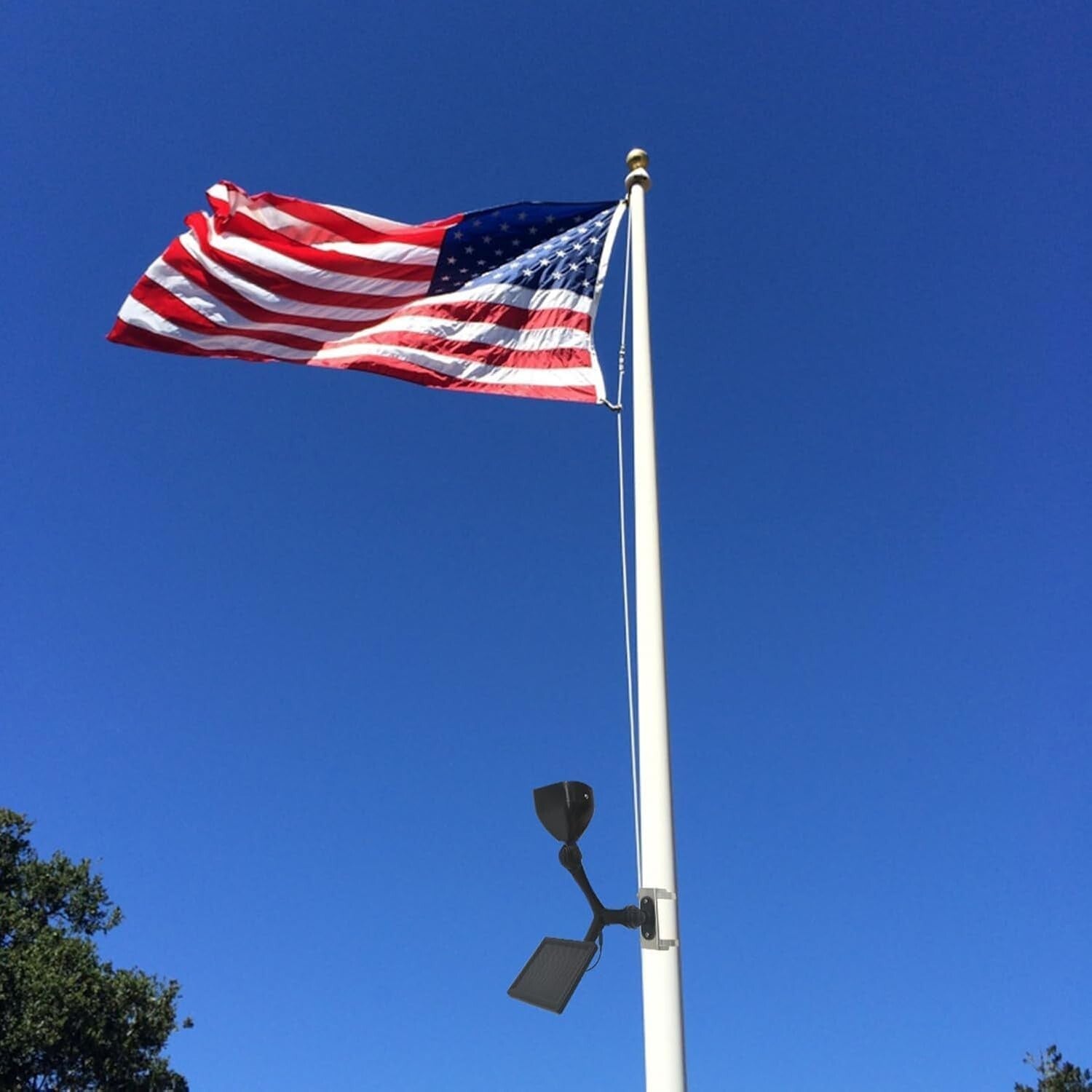 6 Super Bright Solar Flagpole Lights - IP65 Waterproof, Easy Installation