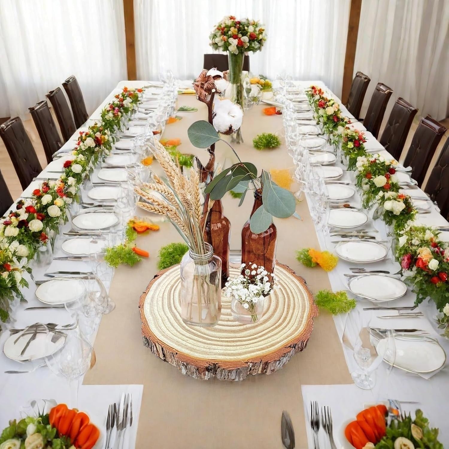 Set of 10 Versatile Wooden Discs - Ideal for DIY Crafts, Decor, and More!