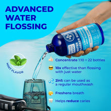 Load image into Gallery viewer, 2-Pack Mint Flavor Concentrated Rinse for Enhanced Water Flossing &amp; Fresh Breath