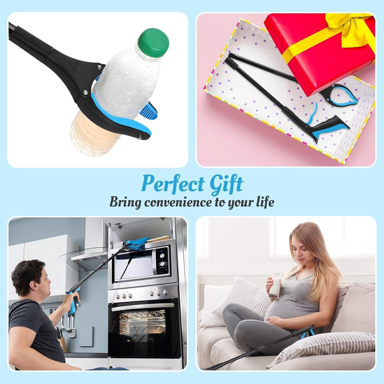 Lightweight 32-Inch Reacher Grabber Tool - Set of 6 for Easy Object Retrieval