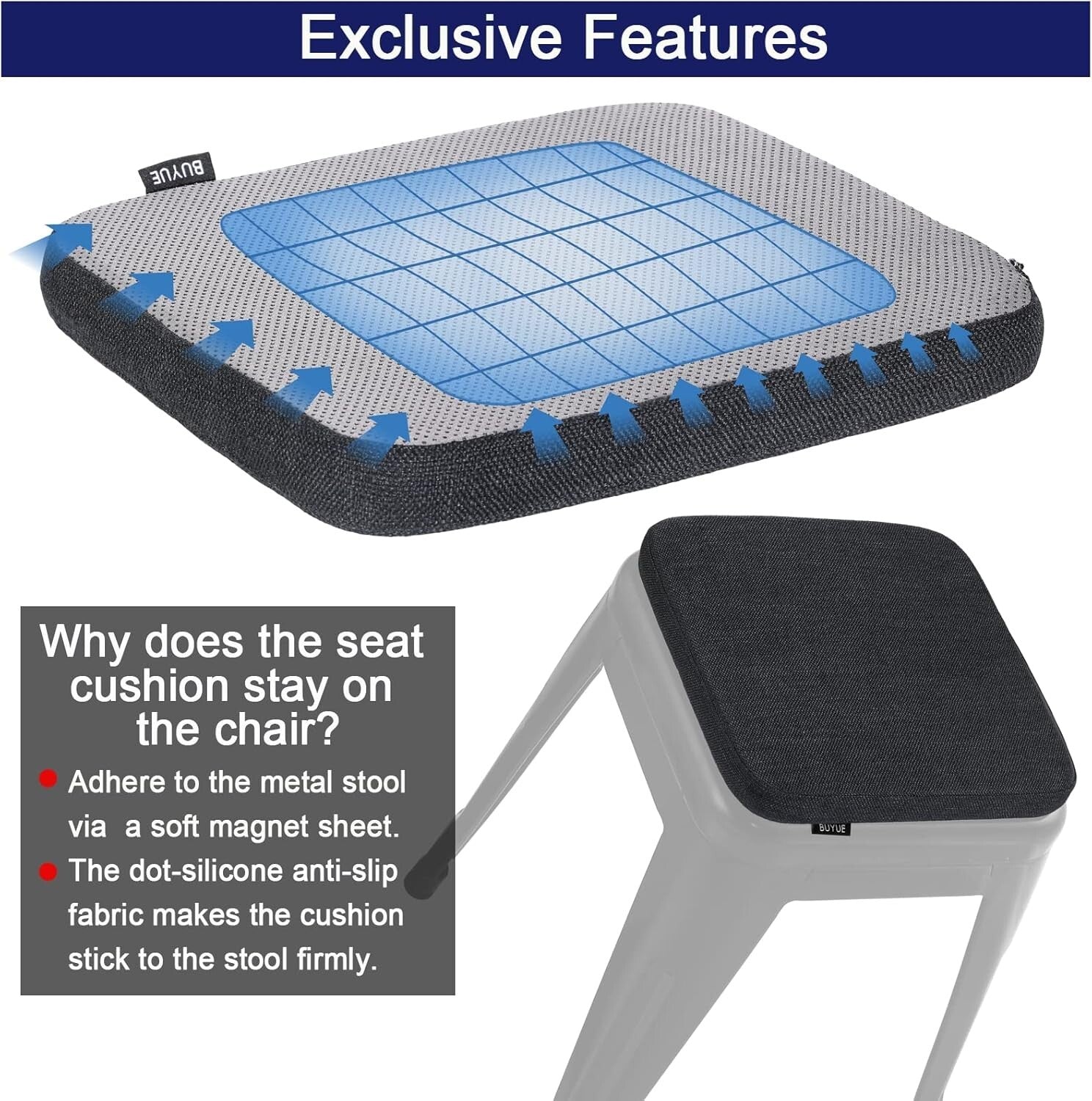 Comfortable Anti-Slip Linen Bar Stool Cushions – 4 Count for Bistro Elegance