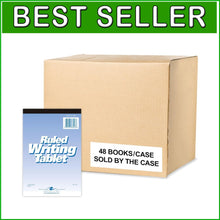 Load image into Gallery viewer, Professional 6" x 9" Writing Tablets - 100 Sheets, Case of 48, Made in USA