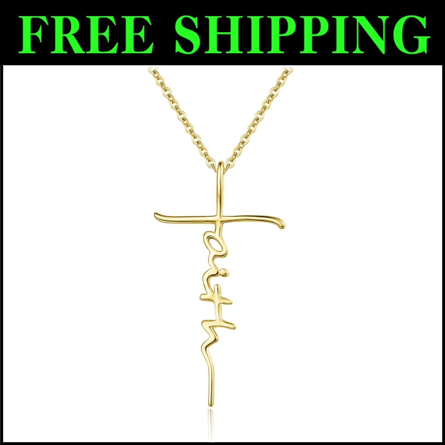 Women’s 925 Sterling Silver Cross Necklace - Beautiful Faith Pendant Jewelry