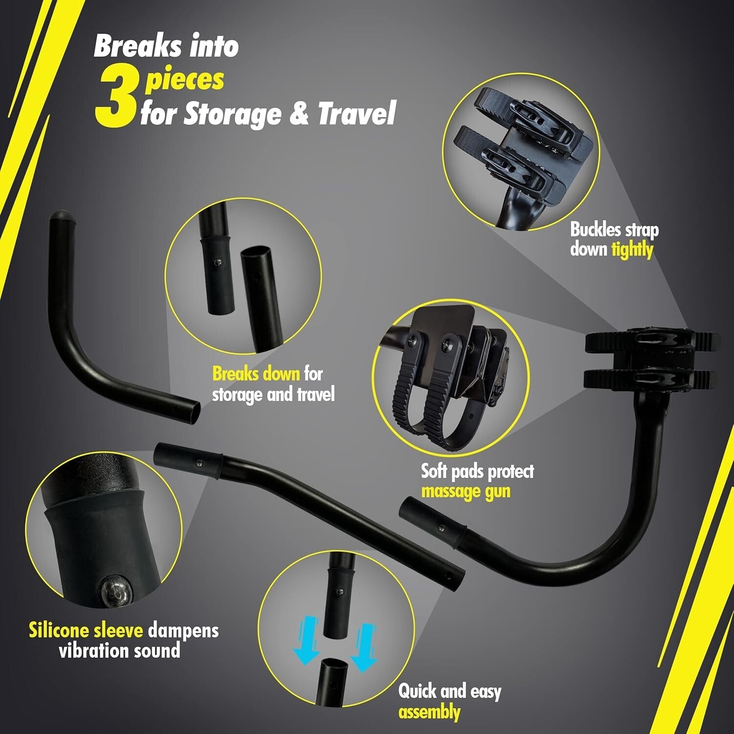 BackBadger: The Ultimate Ergonomic Holder for Massage Guns - Hassle-Free Relief