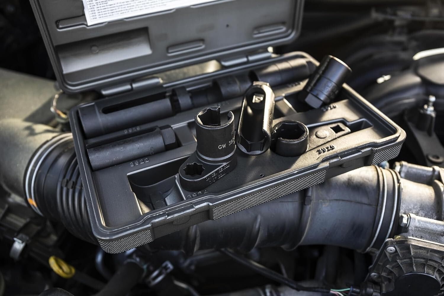 Compact 8-Piece Black Oxide Sensor Tool Set - Efficient for Every Mechanic