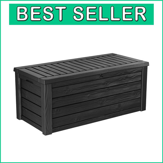 Elegant Lockable Outdoor Storage Box & Bench - 150 Gallon Waterproof Design