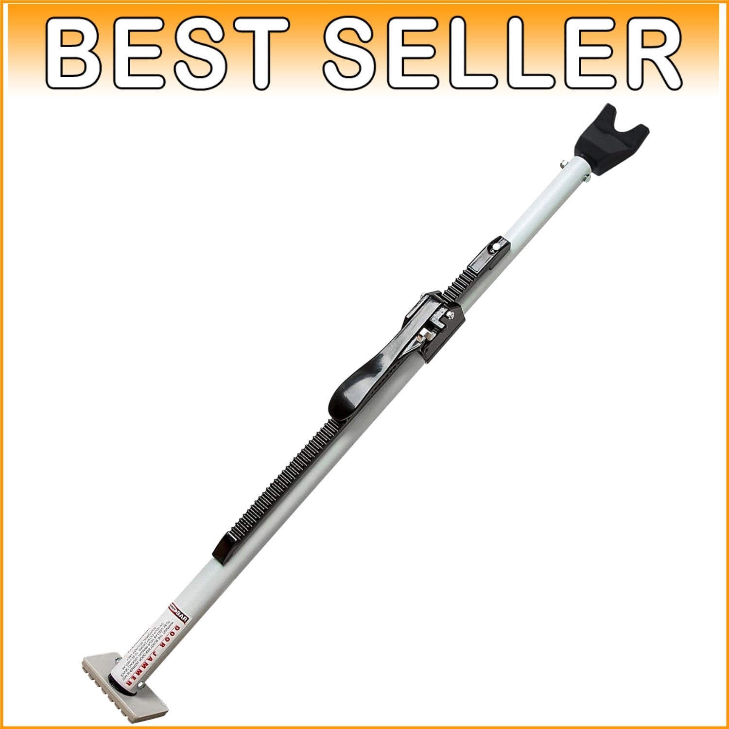 Adjustable Door Security Bar - Stylish Powder-Coated Alloy Steel for Home Safety