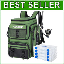 Load image into Gallery viewer, 42L Large Capacity Fishing Tackle Backpack with Ergonomic Design and Rod Holders
