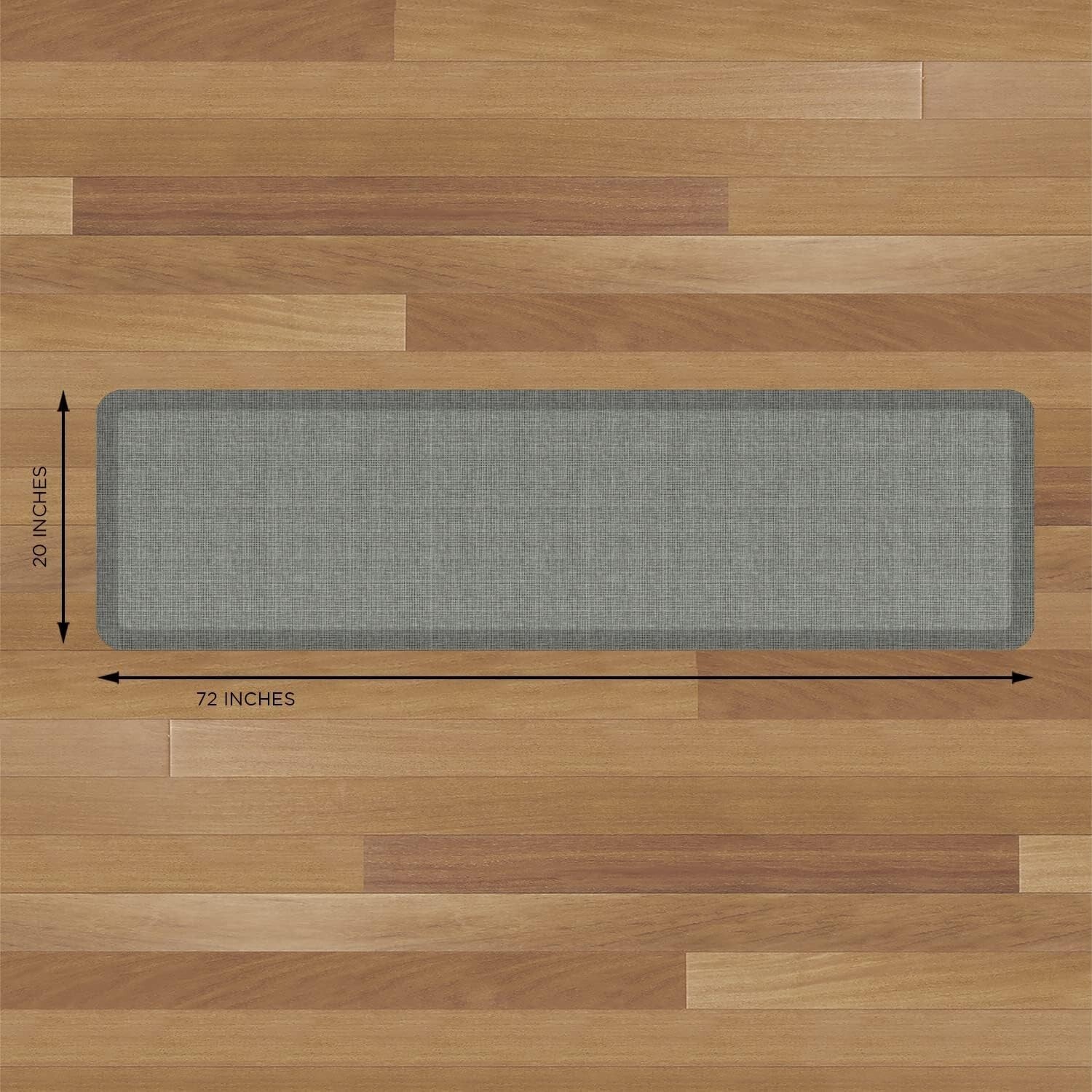Cushioned Anti-Fatigue Kitchen Floor Mat - 20x72", Stain-Resistant, Non-Slip