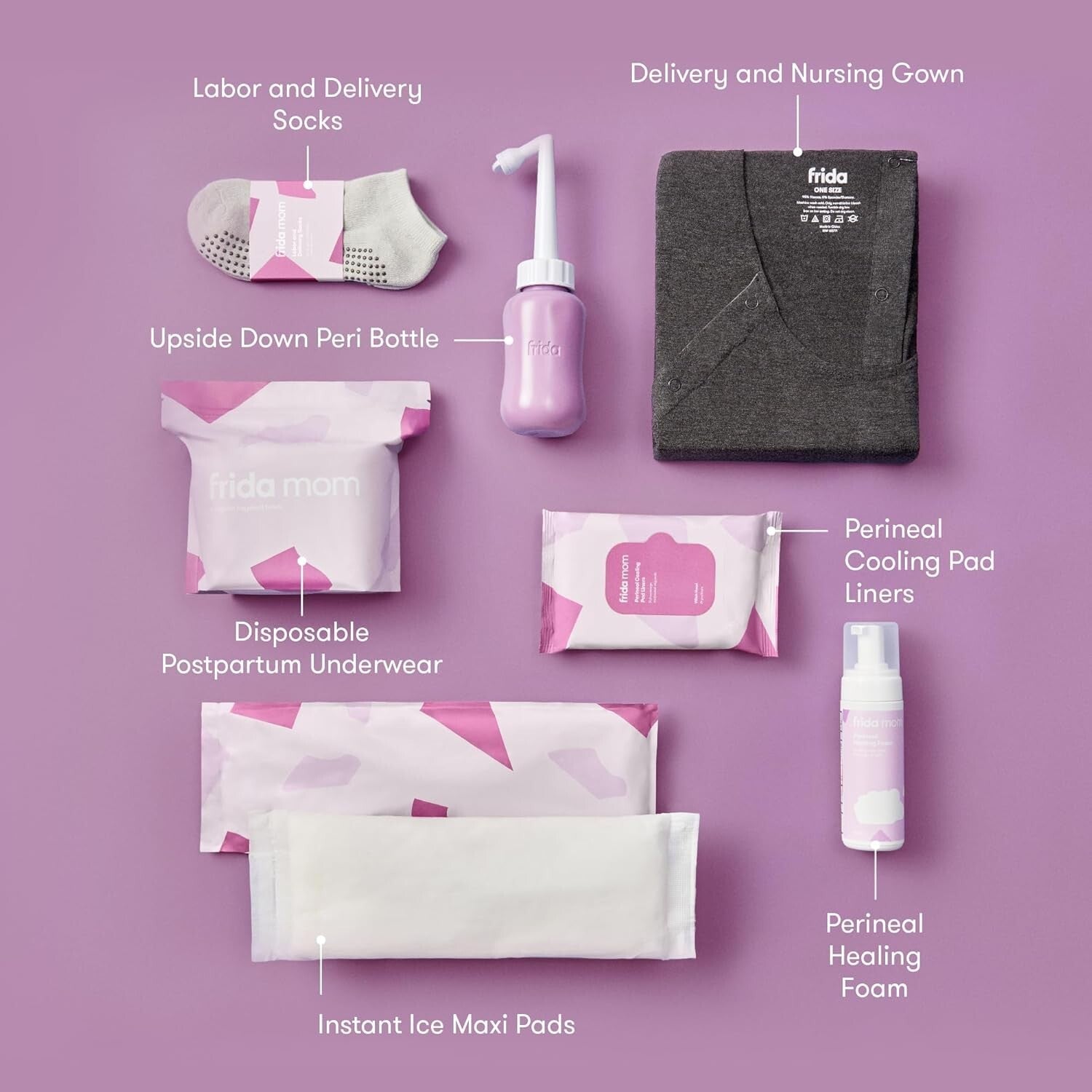 15-Piece Postpartum Recovery Kit: Essential Labor & Baby Shower Gift