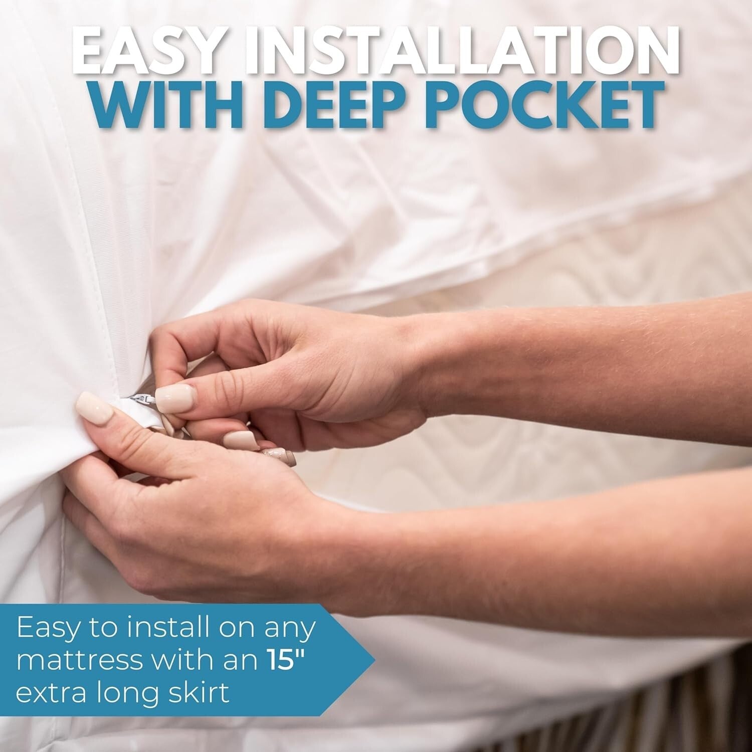 Luxury King Size Mattress Protector - 100% Cotton, Waterproof, and Bed Bug Proof