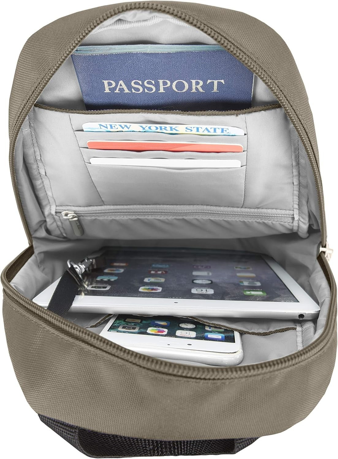 Elegant Anti-Theft Sling Bag with Organizer Pockets and Water Bottle Holder