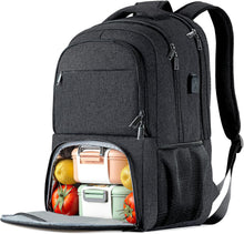 Load image into Gallery viewer, Insulated Lunch Backpack &amp; 17-Inch Laptop Carrier - Stylish &amp; Functional Design