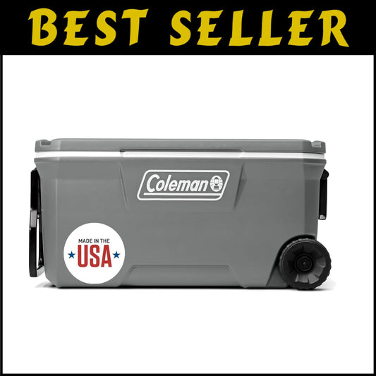 Classic Series 100qt Wheeled Cooler: Ice Retention & Seat Lid for Adventure