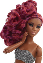 Load image into Gallery viewer, Fashion Doll with Red Curls &amp; Glittery Ensemble - Ideal for Photography Lovers