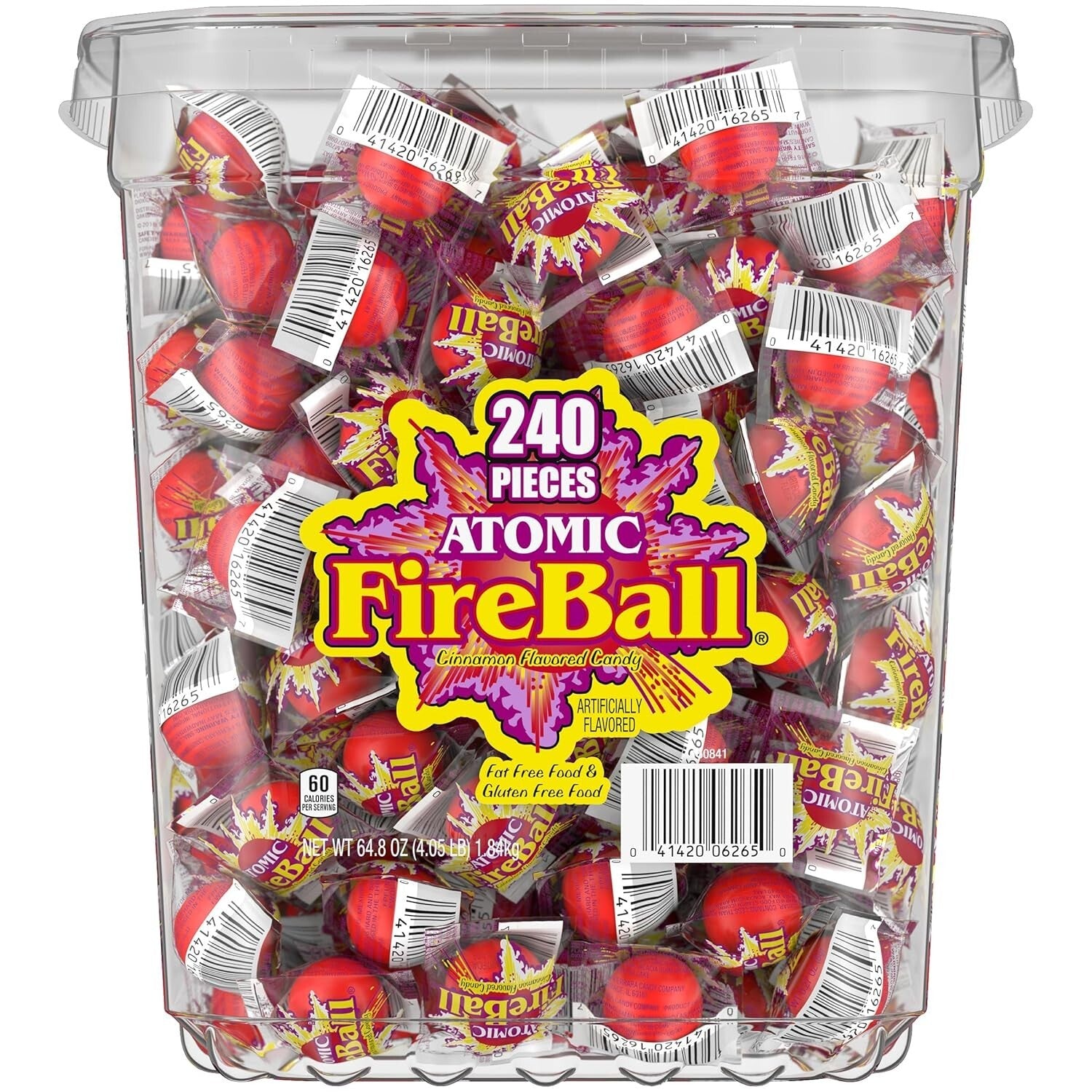 Experience the Heat: 240 Atomic Fireball Cinnamon Candies, Individually Wrapped