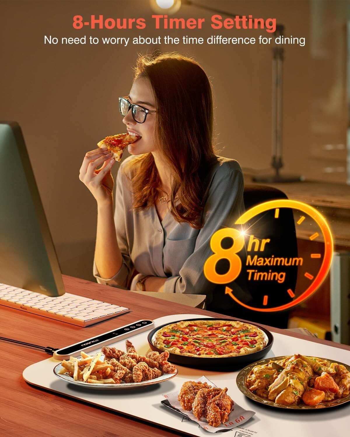 Electric Warming Mat with Timer - Perfect for Parties, Buffets & Daily Use