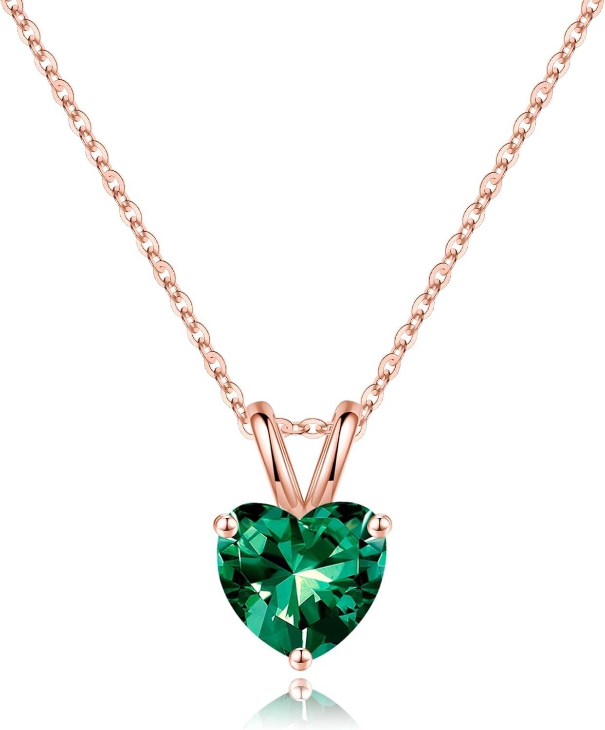 Adjustable 16-18" Heart Birthstone Necklace - Meaningful Sterling Silver Jewelry