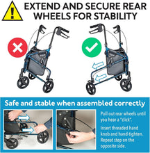 Load image into Gallery viewer, Maneuverable Trio Walker for Seniors - Adjustable Handles and Quick Collapse