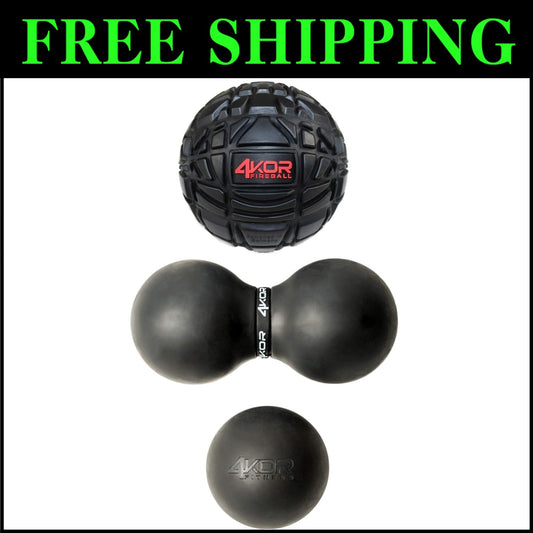 Compact & Textured 4KOR Massage Balls for Trigger Point Therapy & Muscle Relief