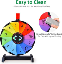 Load image into Gallery viewer, Heavy Duty 12" Spinning Prize Wheel - Wall Mounted &amp; Tabletop For Fun Events