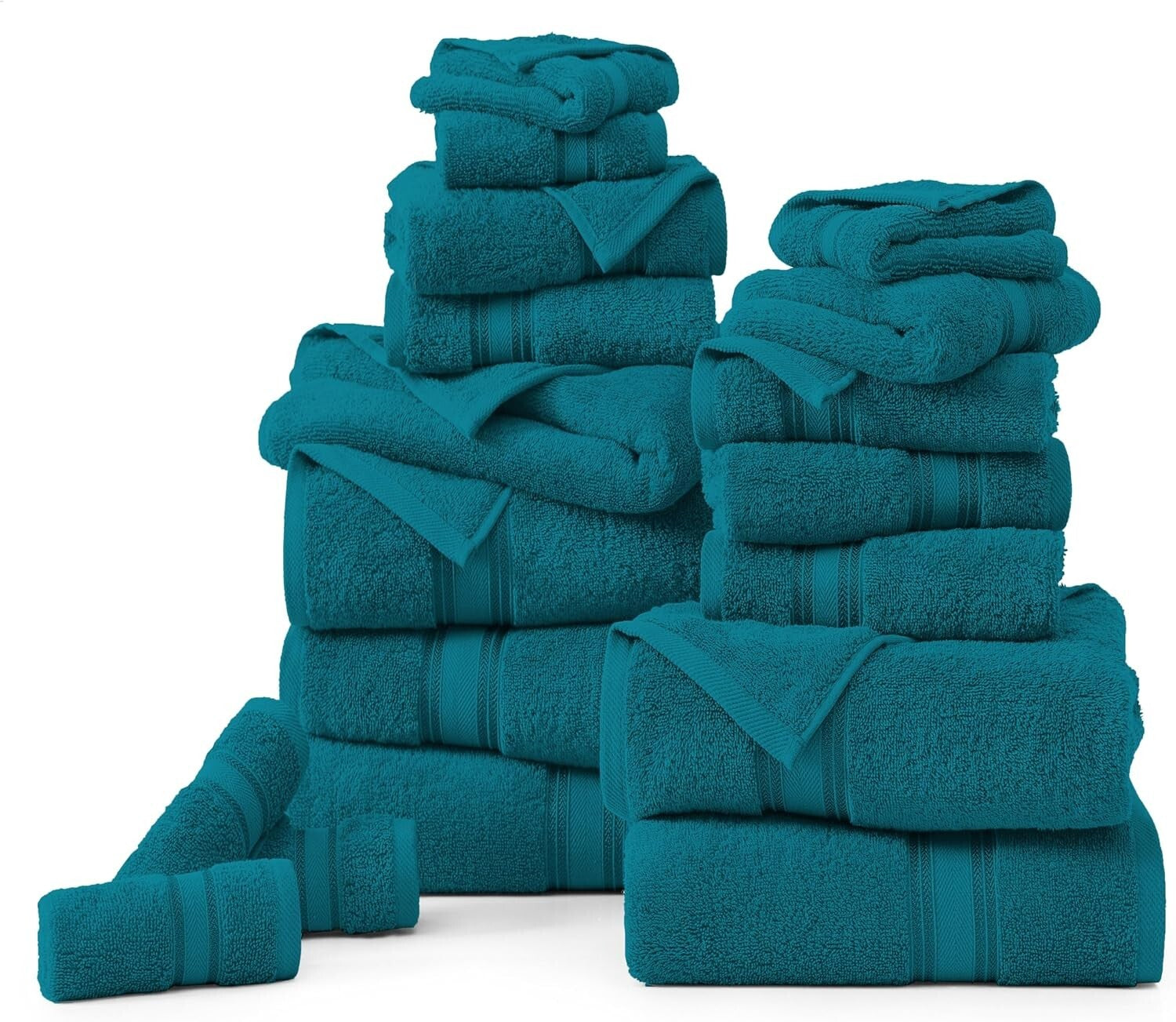 18-Pack Hotel Spa Quality Bath Towels - Super Soft, Fast Drying, Cotton Luxury