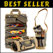 Load image into Gallery viewer, Heavy-Duty Roll Up Tool Bag Organizer with Detachable Pouches - 20.3in Size