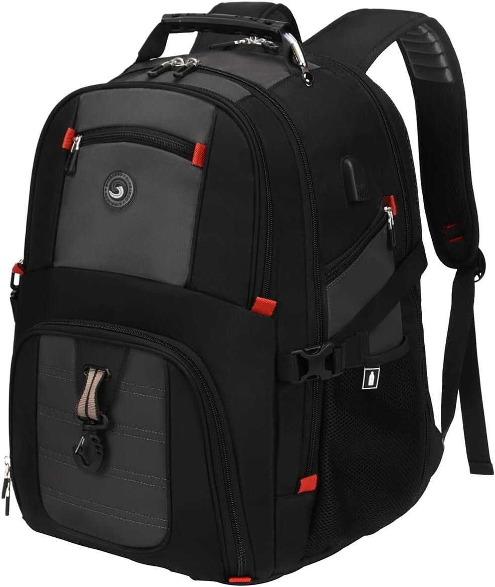 Extra Large 50L College & Business Backpack with USB Charging - Fits 17" Devices