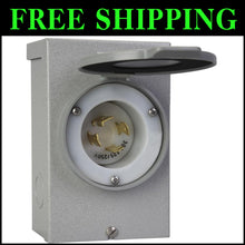 Load image into Gallery viewer, Weather-Resistant 30-Amp Power Inlet Box - 7,500 Watt Generator Compatibility