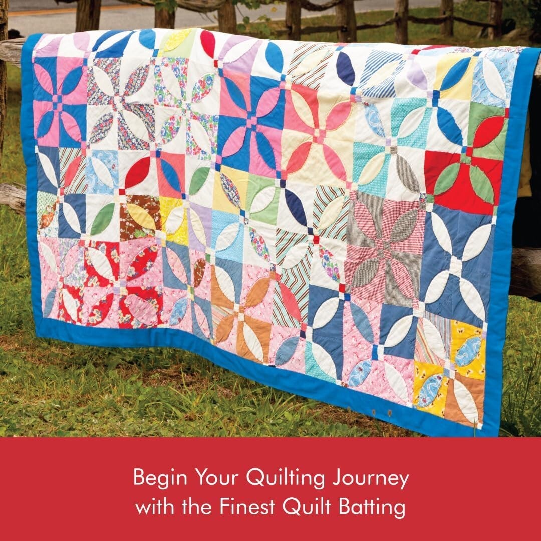 Hypoallergenic 100% Polyester Quilt Batting - 120" x 120" for All Quilting Needs