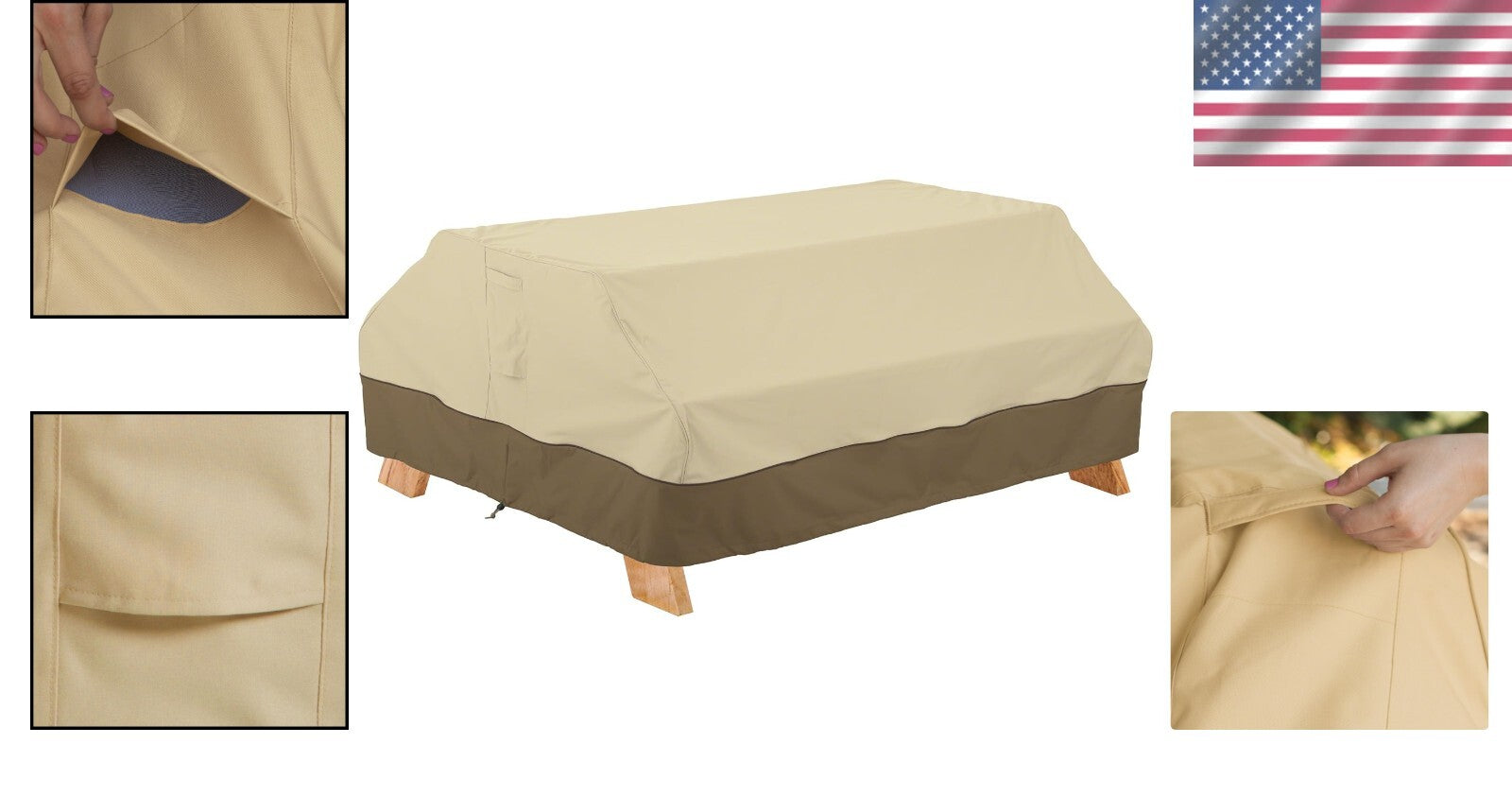 Elegant 70" Water-Resistant Picnic Table Cover - UV-Protecting Outdoor Shield