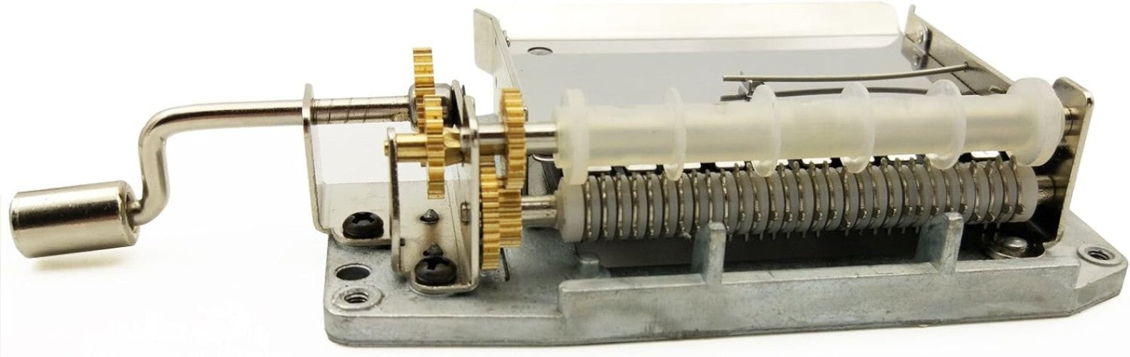 Hand Crank 30 Note Music Box Movement with Copper Gear - Perfect for DIY Lovers